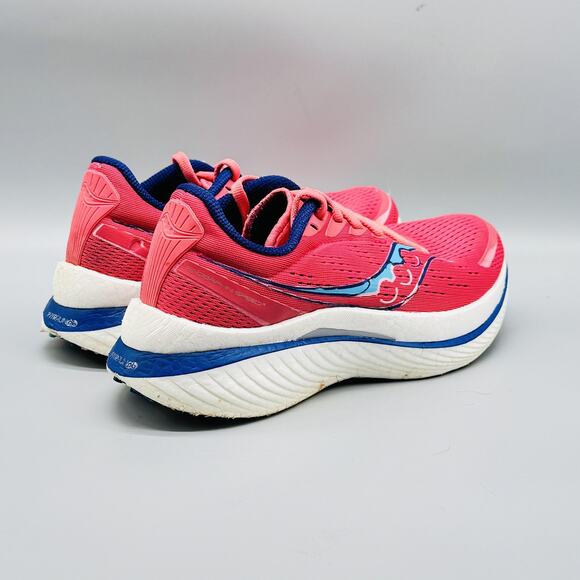 Saucony Shoes Womens 7 Pink Blue Endorphin Speed Road Running Athletic Sneakers - Picture 9 of 13